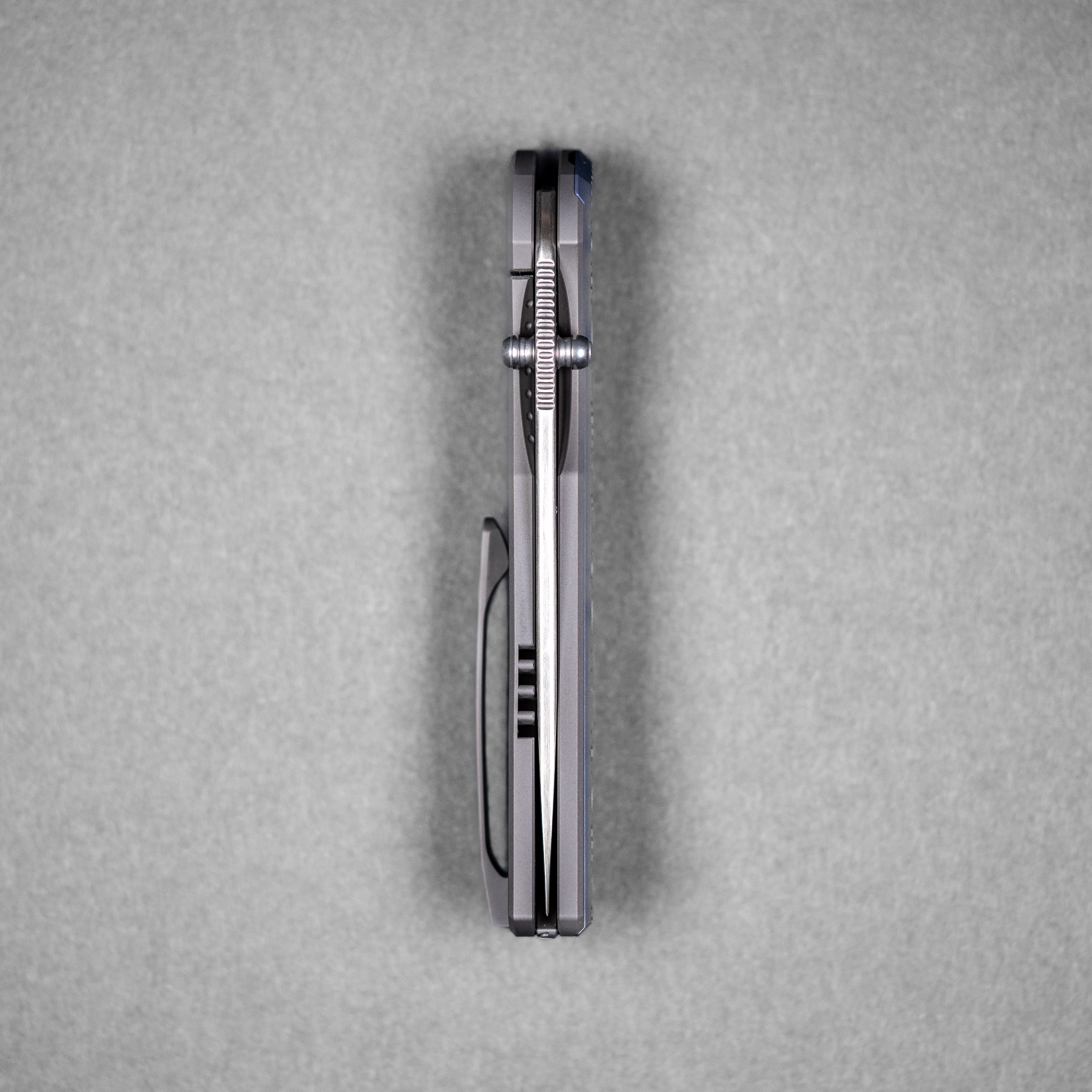Piratech x URBAN Saga - Satin S90V & Bead Blast Titanium w/ Blue