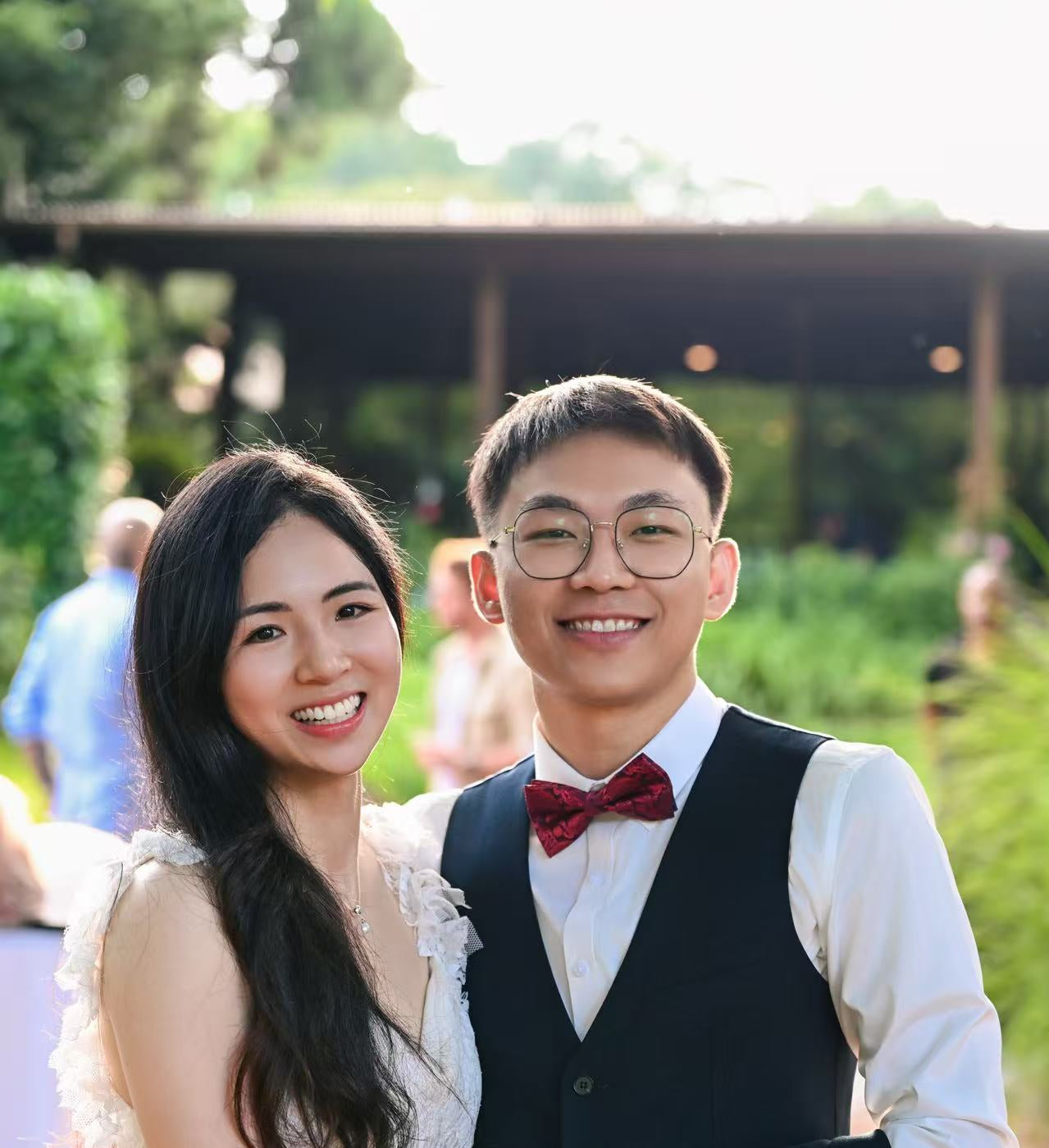The founders of Piratech® at their small wedding party in the US