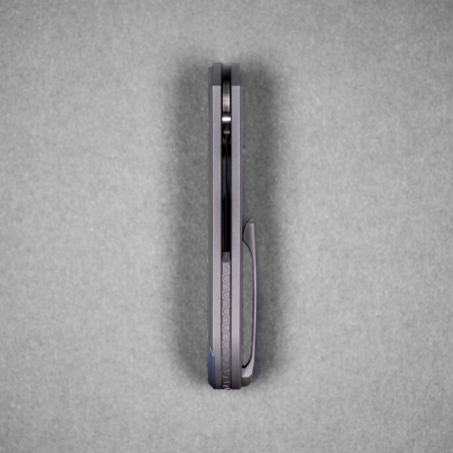 Piratech x URBAN Saga - Satin S90V & Bead Blast Titanium w/ Blue Seigaiha