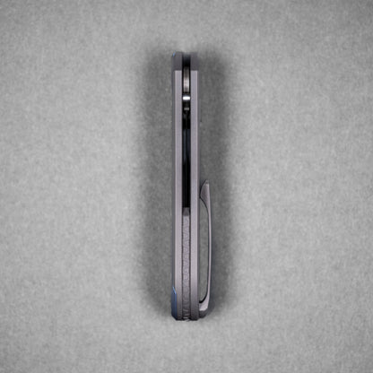 Piratech x URBAN Saga - Satin S90V & Bead Blast Titanium w/ Blue Seigaiha