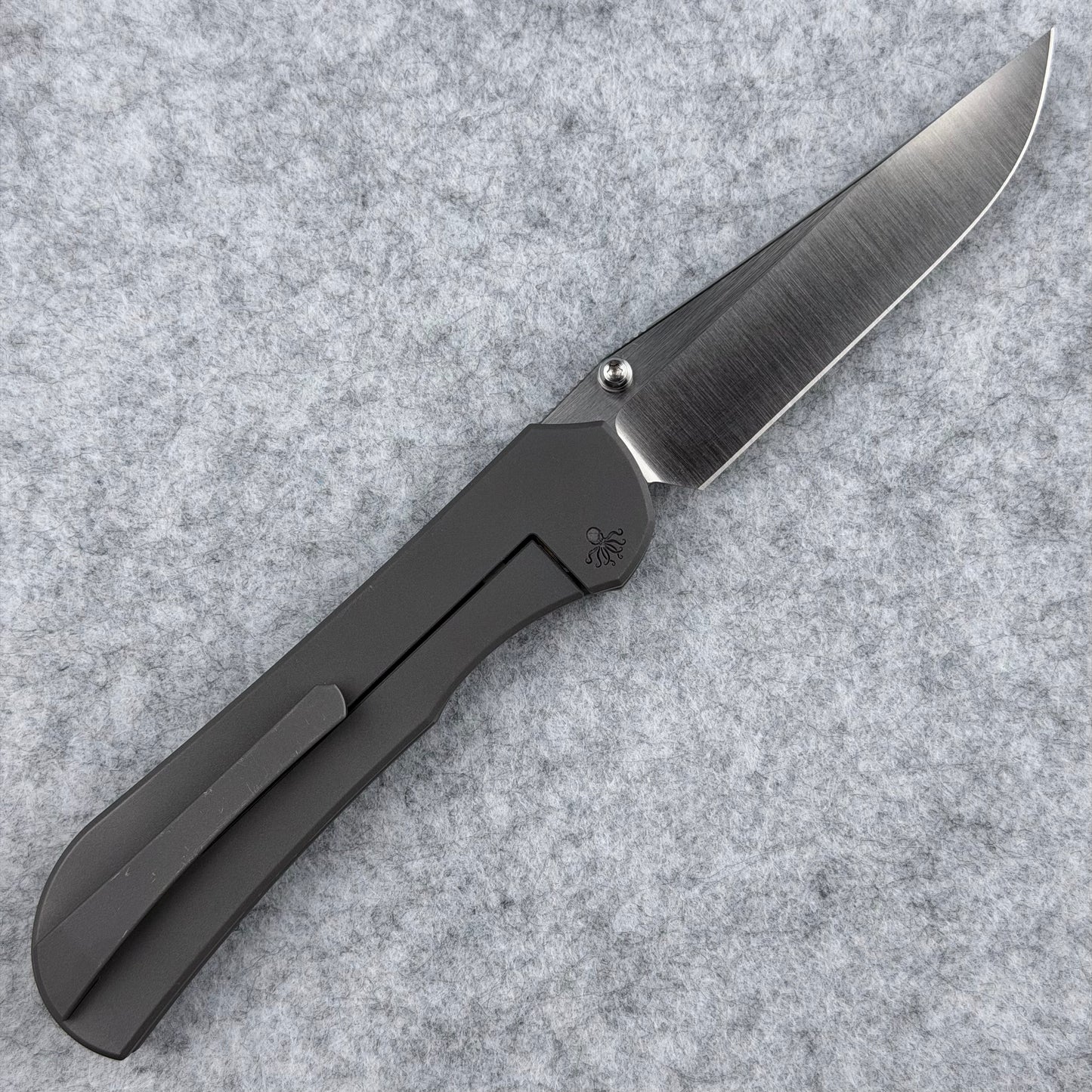 Saga - Satin S90V & 180-grit Bead Blasted Titanium w/ Richlite® Blue Canyon