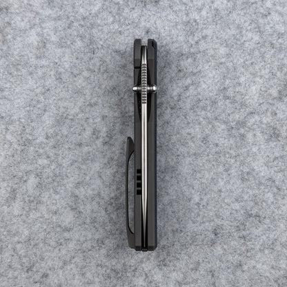 Saga - Satin S90V & 180-grit Bead Blasted Titanium w/ Richlite® Blue Canyon