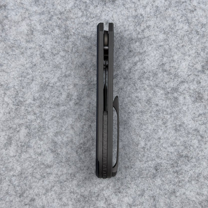 Saga - Satin S90V & 180-grit Bead Blasted Titanium w/ Richlite® Blue Canyon