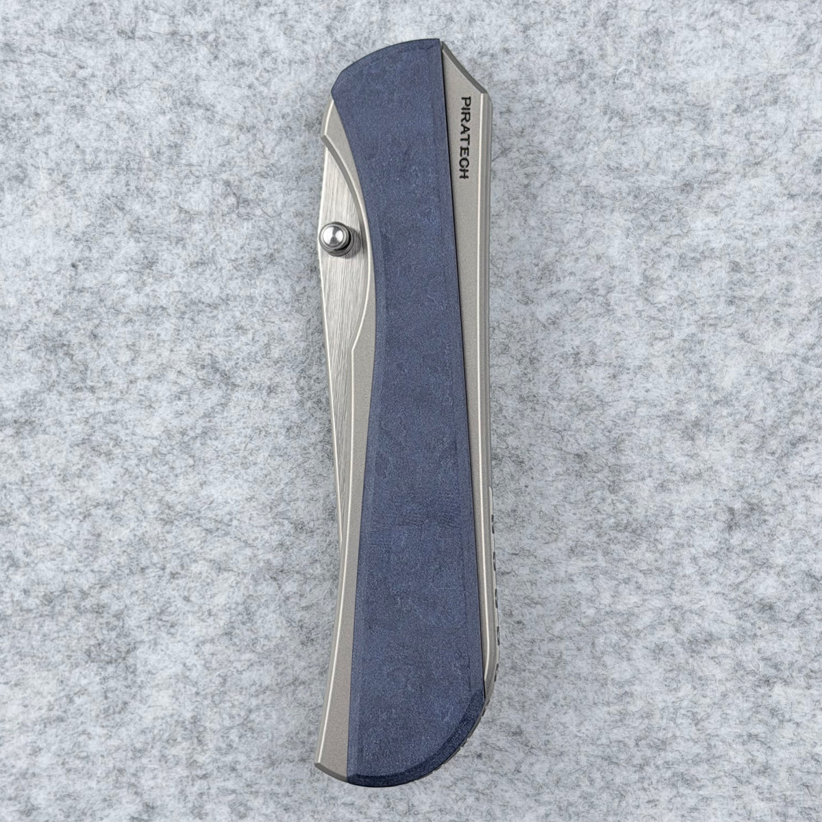 Saga - Satin S90V & B170 Zirc Ceramic Blasted Titanium w/ Richlite® Blue Canyon