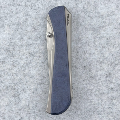 Saga - Satin S90V & B170 Zirc Ceramic Blasted Titanium w/ Richlite® Blue Canyon