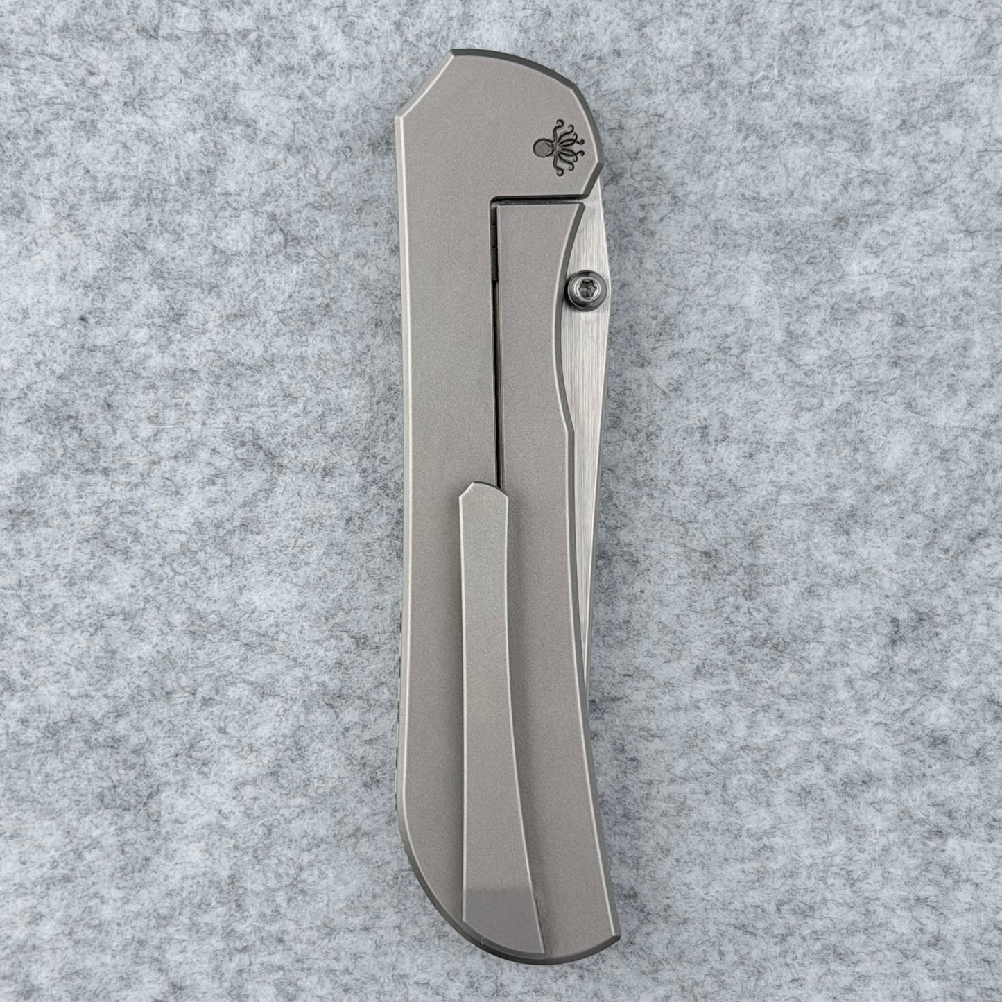 Saga - Satin S90V & B170 Zirc Ceramic Blasted Titanium w/ Richlite® Blue Canyon