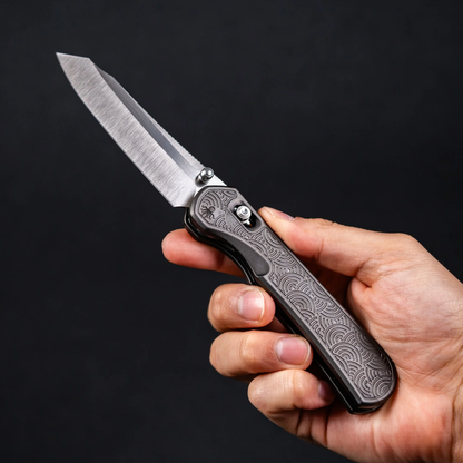 Piratech® x Urban Tsunami | Satin S90V w/DLC Blast Chaos Seigaiha™