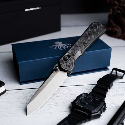 Piratech® x Urban Tsunami | Mirror-Polished DLC S90V w/ DLC Titanium Chaos Seigaiha™