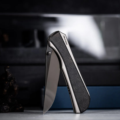 Piratech x URBAN Saga - Mirror Polish DLC S90V & Zir Blasted Titanium w/ Bead Blast DLC Chaos Seigaiha™