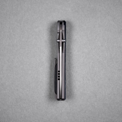 Piratech x URBAN Saga - Satin S90V & Bead Blast Titanium w/ Blue Chaos Seigaiha™