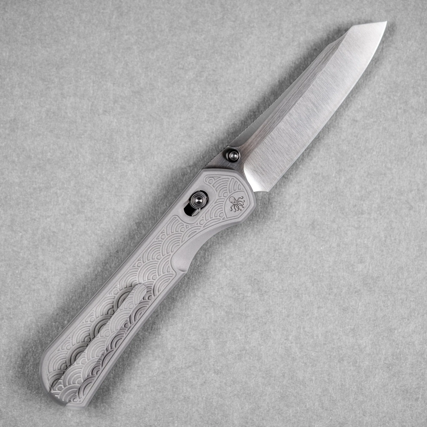 Piratech® x Urban Tsunami | Satin DLC S90V w/ Bead Blast Titanium Seigaiha™