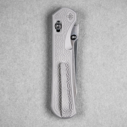 Piratech® x Urban Tsunami | Satin DLC S90V w/ Bead Blast Titanium Seigaiha™