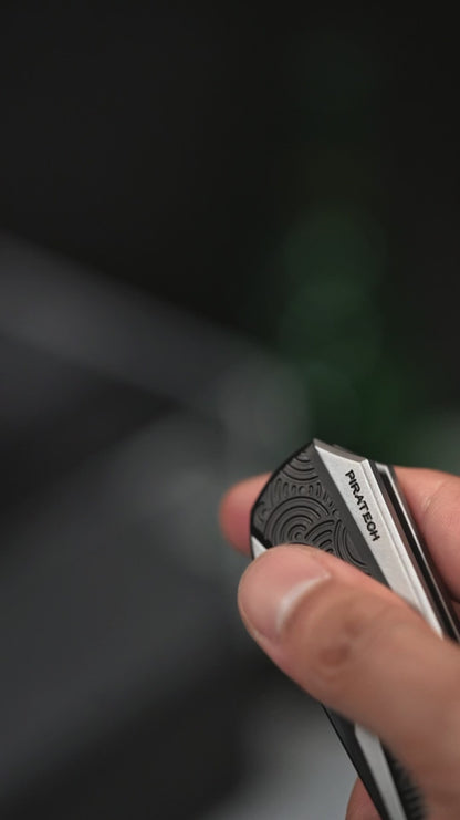 Piratech x URBAN Saga - Mirror Polish DLC S90V & Zir Blasted Titanium w/ Bead Blast DLC Chaos Seigaiha™